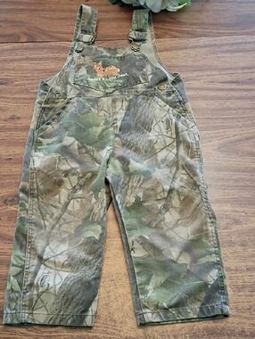 🦌Vintage 2T Camo Overalls Jordan Lee Camouflage Green Brown Kids Overalls